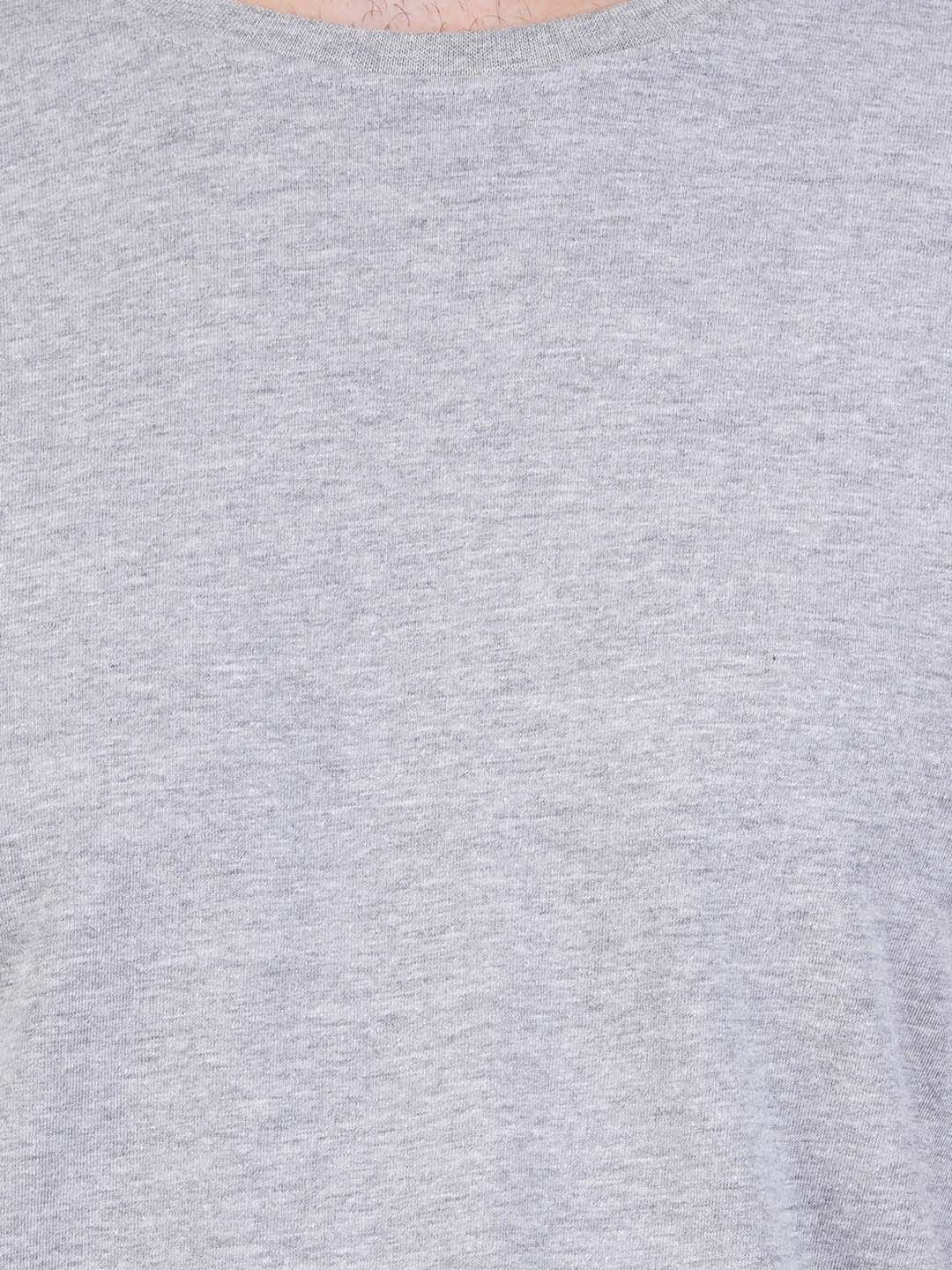 Round Neck Tshirt Grey Cotton Tshirt for men and women for summer breathable cool soft fine fabric